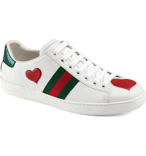 gucci ace heart shoes|gucci ace sneakers heart.